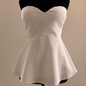 Bebe Sweetheart Peplum with Open Back